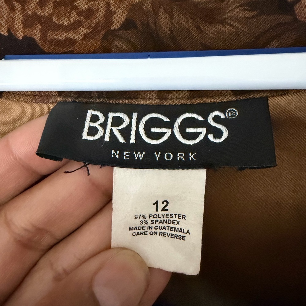 Briggs New York Brown Floral Button-Front Jean Jacket - Picture 3 of 5